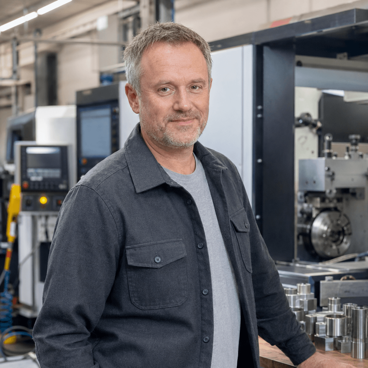 Representative portrait of a precision-manufacturing plant manager